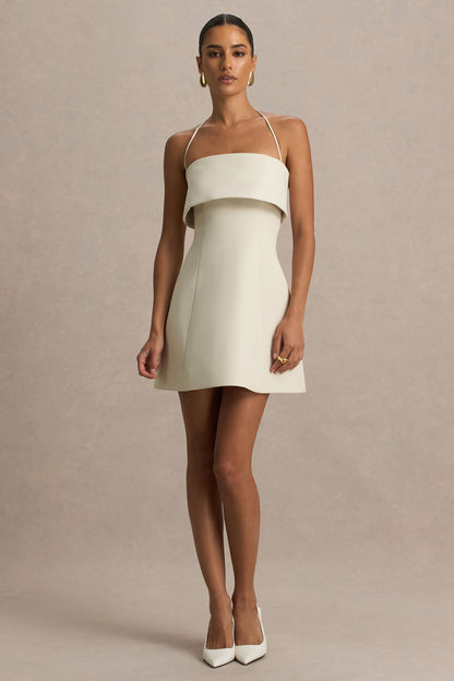 Nelly | Nude Square-Neck Mini Dress