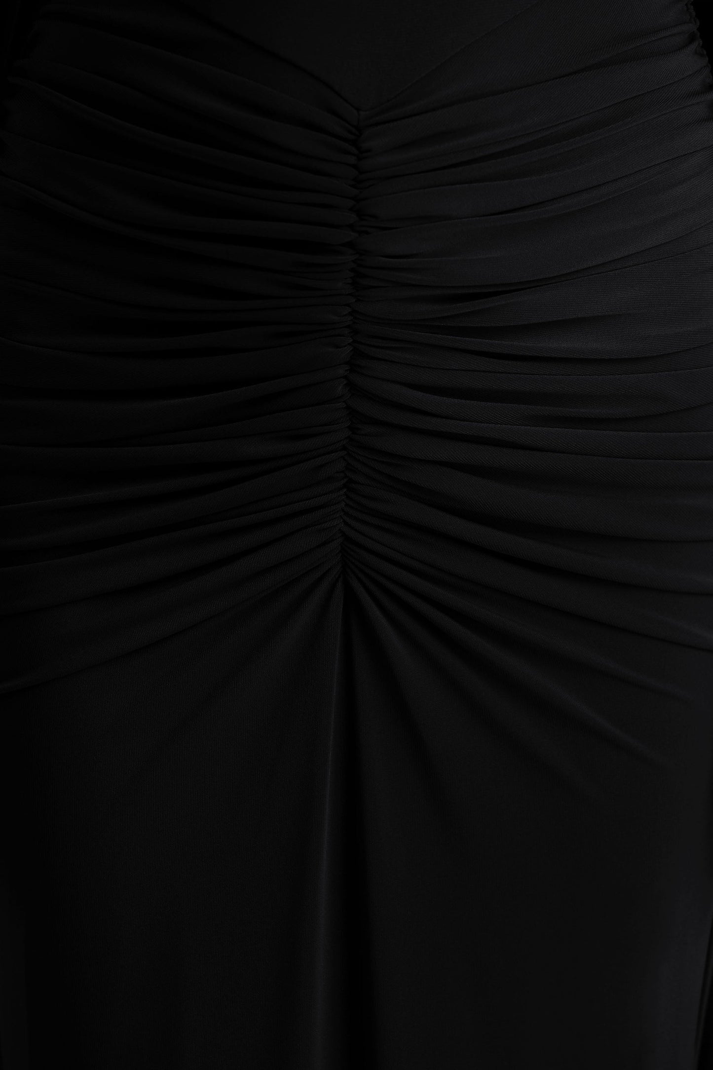 Premiere | Black Boat-Neck Maxi Dress With Open-Back And Cape-Sleeves