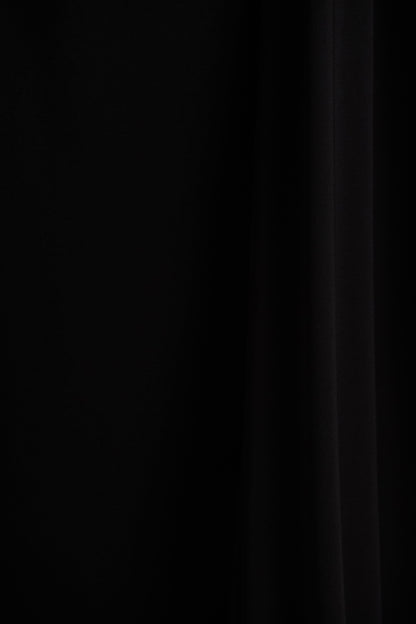 Bonnie | Black Asymmetric-Neck Maxi Dress With Ruched-Detailing