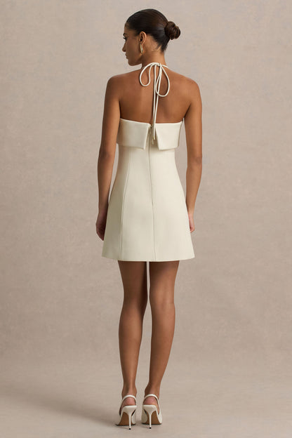 Nelly | Nude Square-Neck Mini Dress