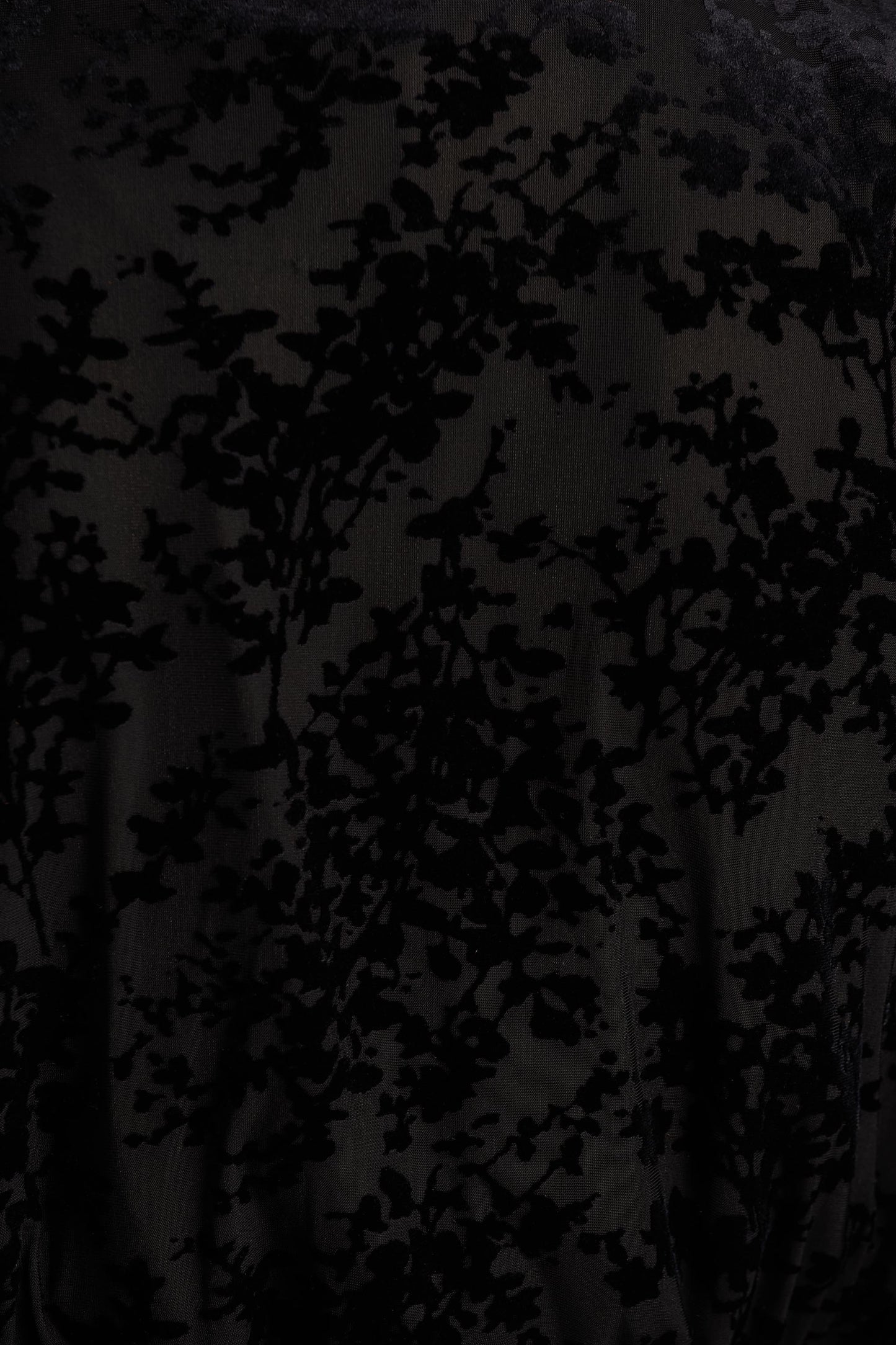 Vicenta | Black Velvet Devore Plunge-Neck Wrap Mini Dress